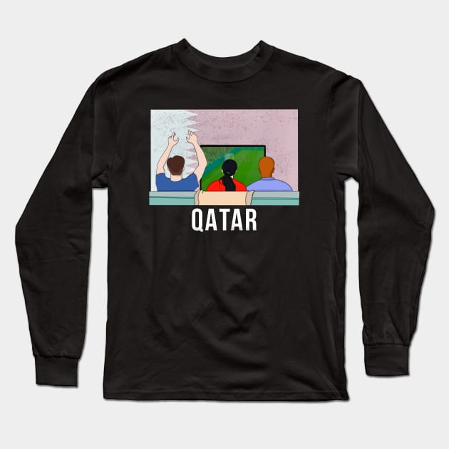 Qatar Fans Long Sleeve T-Shirt by DiegoCarvalho